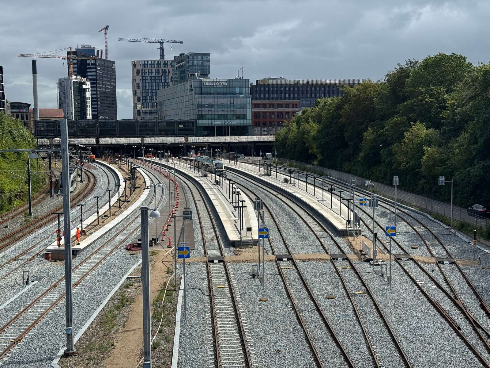Nye perroner i banegraven ved Aarhus H
