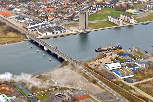 Luftfoto af Masnedsundbroen