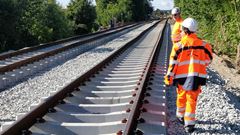 Nyt spor ved Hedensted efter sporsænkning.